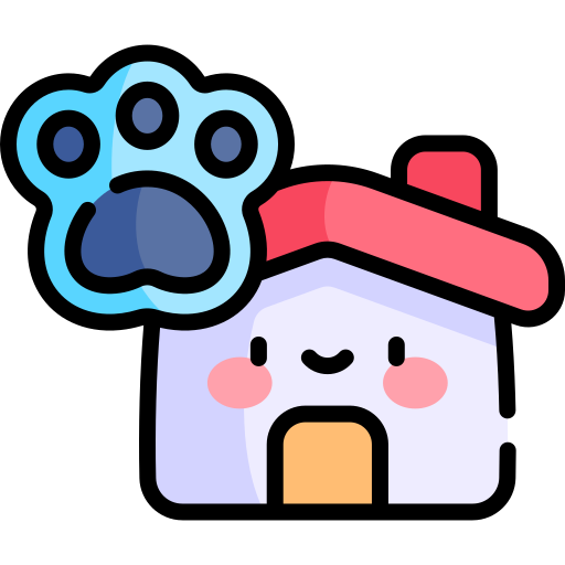 mascotas permitidas Kawaii Lineal color icono