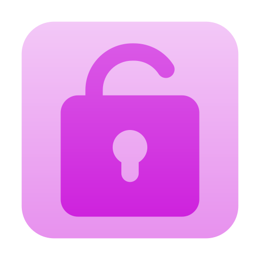 Unlock Generic gradient fill icon