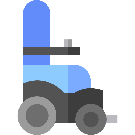 rolstoel Basic Straight Flat icoon