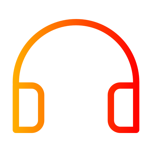 słuchawki Generic gradient outline ikona