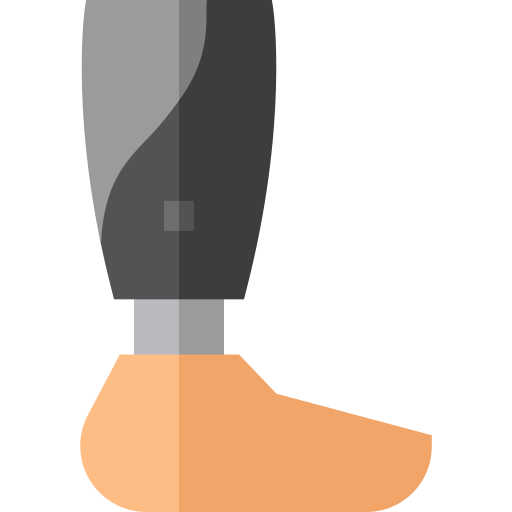 Prosthetic limb Basic Straight Flat icon