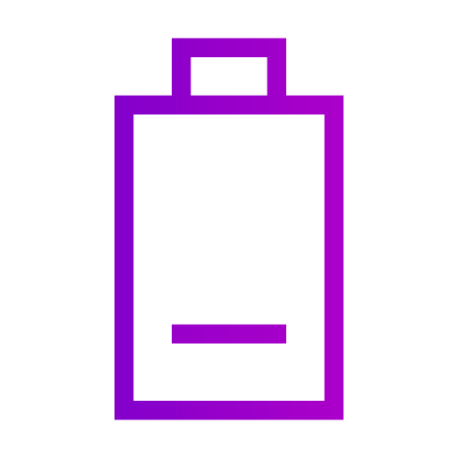 niski poziom baterii Generic gradient outline ikona