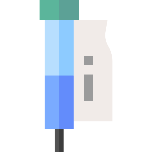 digitale spuit Basic Straight Flat icoon