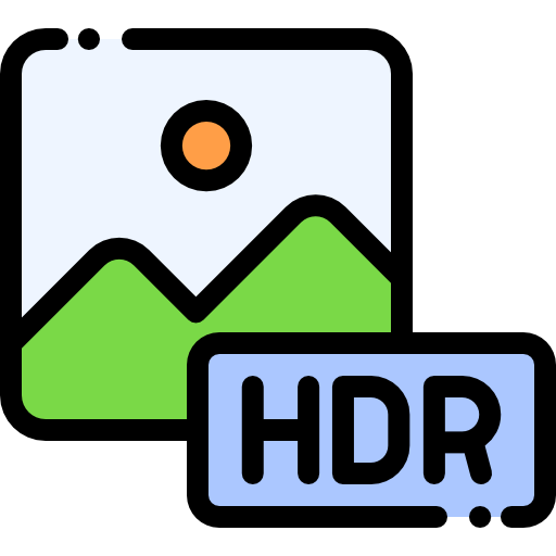 hdr Detailed Rounded Lineal color icono