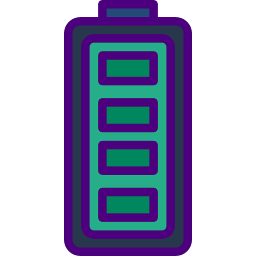 niveau de batterie prettycons Lineal Color Icône