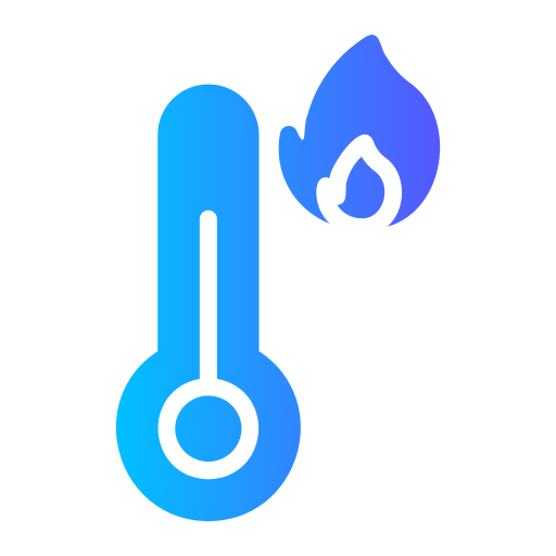 wysoka temperatura Generic gradient fill ikona