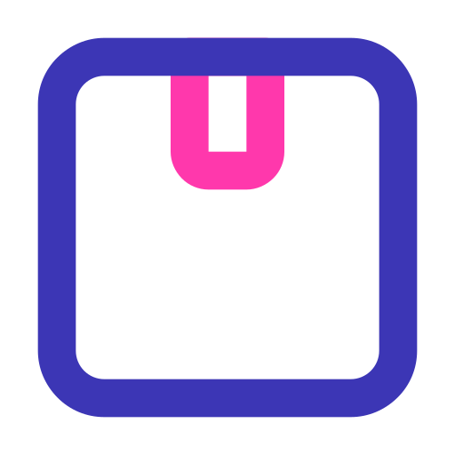 caja del paquete Generic color outline icono