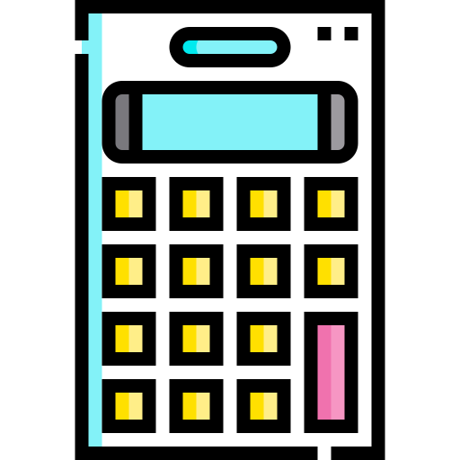 Калькулятор Detailed Straight Lineal color иконка