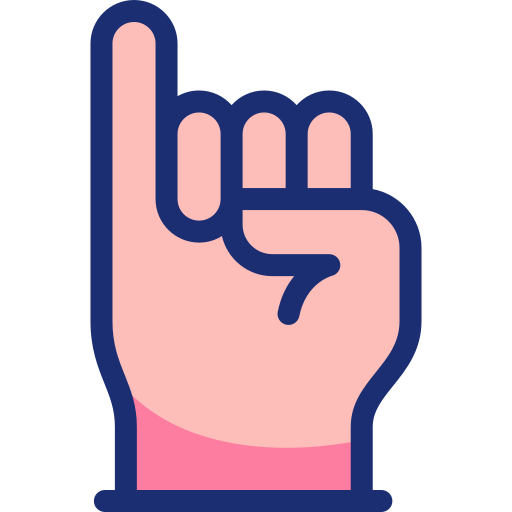 Pinky finger Basic Accent Lineal Color icon