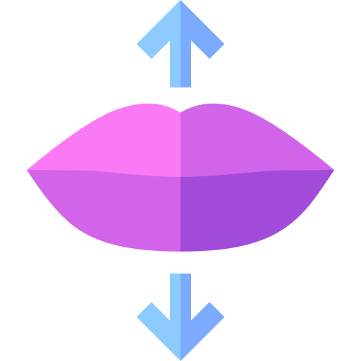 Lip augmentation Basic Straight Flat icon