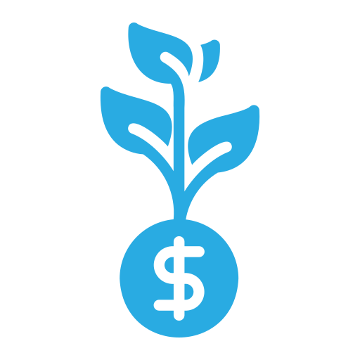 crescita del denaro Generic color fill icona
