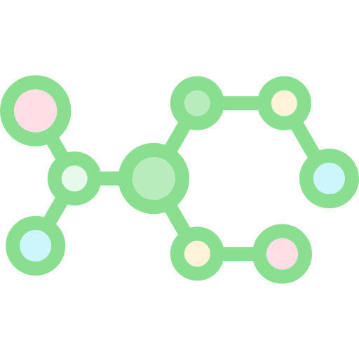 Молекула Detailed color Lineal color иконка