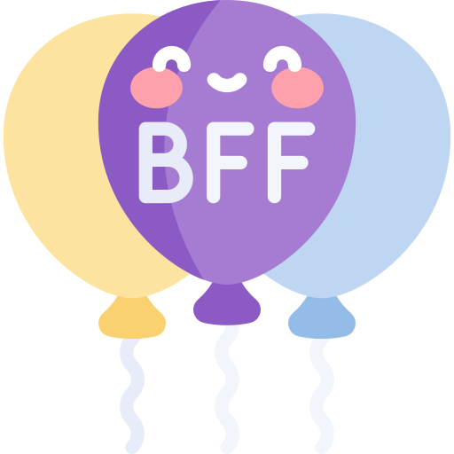 ballonnen Kawaii Flat icoon