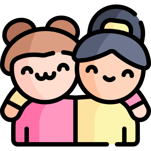 Friends Kawaii Lineal color icon