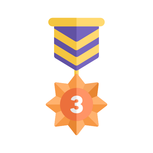 bekroonde medaille Generic color fill icoon