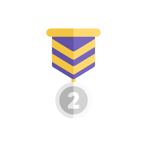 medaglia di premio Generic color fill icona