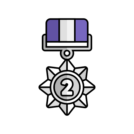 bekroonde medaille Generic color lineal-color icoon