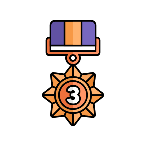 bekroonde medaille Generic color lineal-color icoon