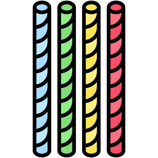 Paper straw Generic color lineal-color icon