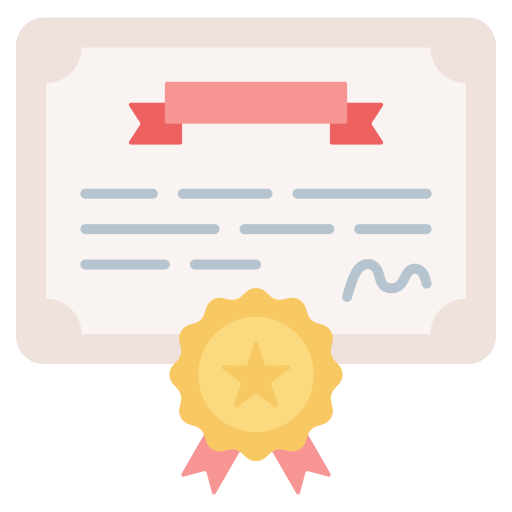 Certificate Generic color fill icon