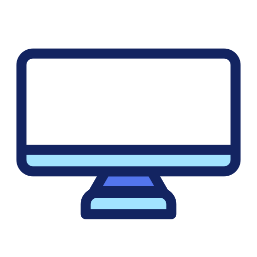 monitor de pantalla Generic color lineal-color icono