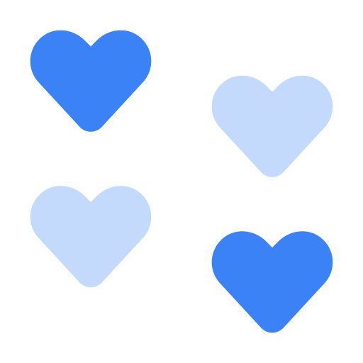 Hearts Generic color fill icon