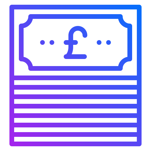 Pound sterling Generic gradient outline icon