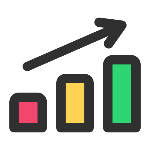 막대 차트 Generic color lineal-color icon