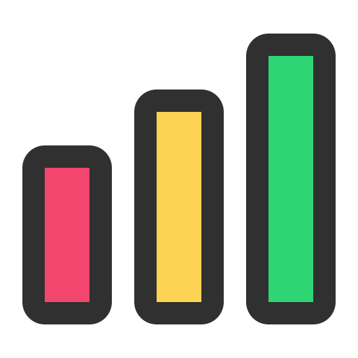 wykres słupkowy Generic color lineal-color ikona