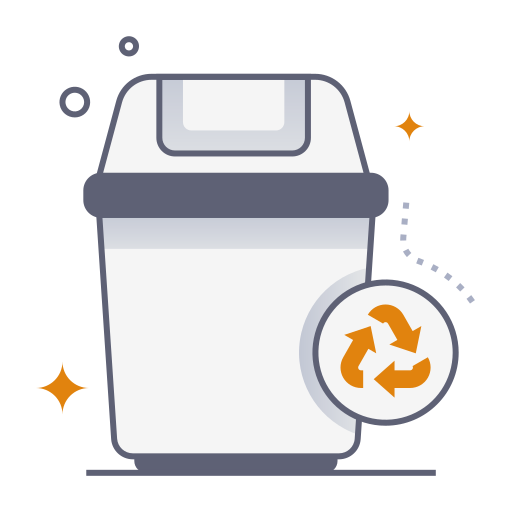 contenedor de basura Generic gradient lineal-color icono