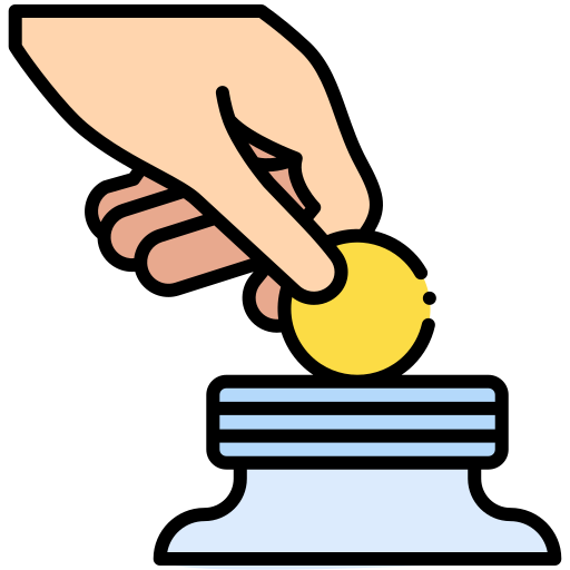 Hand and coin Generic color lineal-color icon