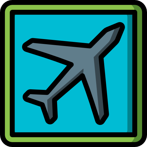 aeropuerto Basic Miscellany Lineal Color icono
