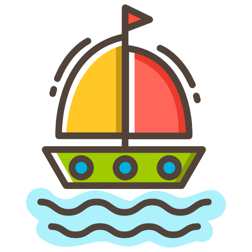 Sailboat Chanut is Industries Lineal Color icon