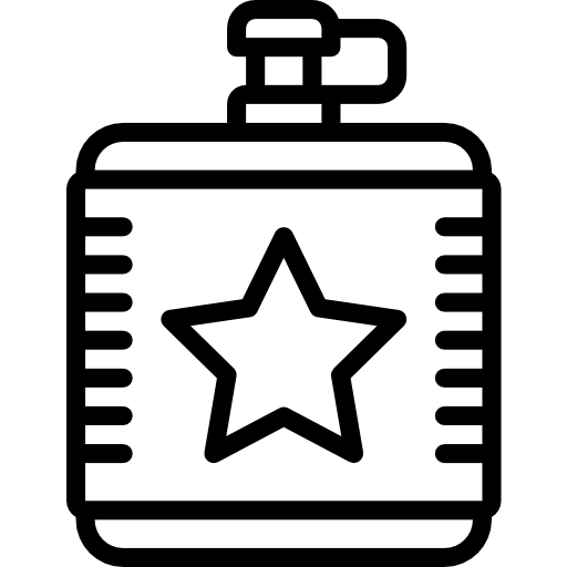 petaca Basic Miscellany Lineal icono