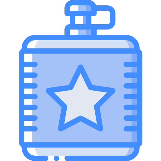 Hip flask Basic Miscellany Blue icon
