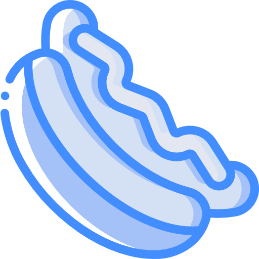 Hot dog Basic Miscellany Blue icon