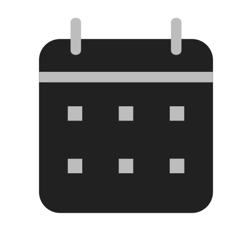 kalendarz Generic black fill ikona