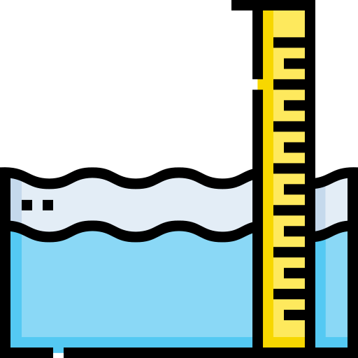 Water level Detailed Straight Lineal color icon
