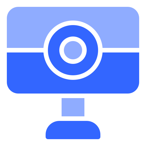 cámara web Generic color fill icono