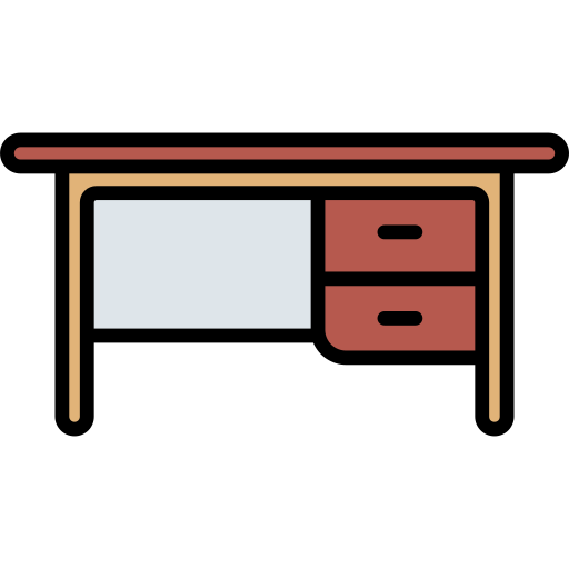 scrivania Generic color lineal-color icona