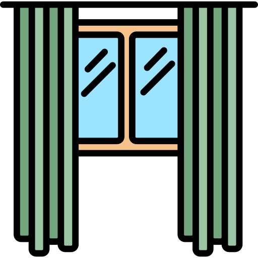 窓用カーテン Generic color lineal-color icon
