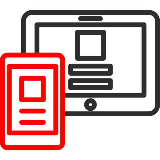 technologie Arslan Haider Outline Red icoon