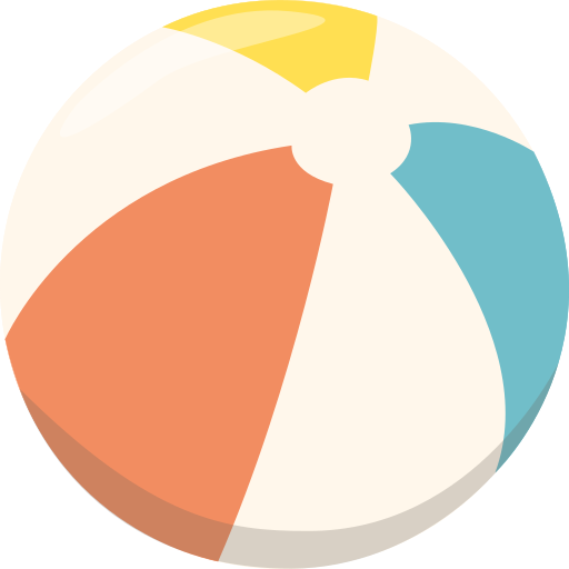 pelota de playa Generic color fill icono