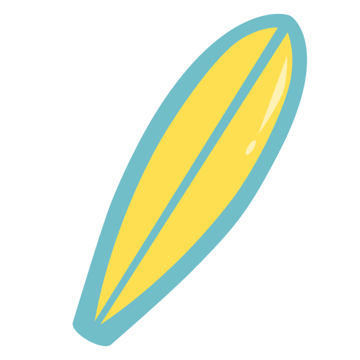 Surf board Generic color fill icon