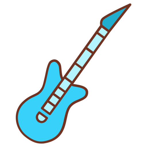 guitare électrique Generic color lineal-color Icône