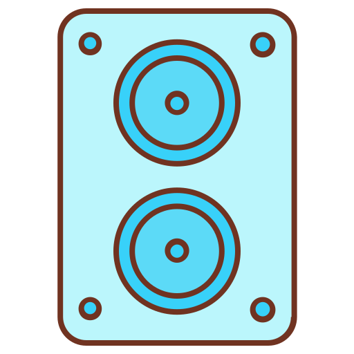 오디오 시스템 Generic color lineal-color icon