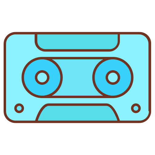 Cassette Generic color lineal-color icon