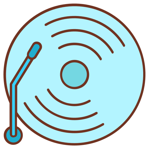 Vinyl disc Generic color lineal-color icon
