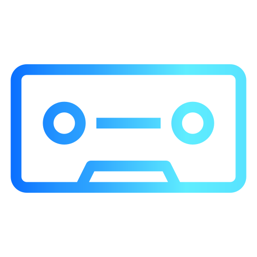 Cassette Generic gradient outline icon