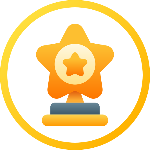 estrella del trofeo Generic gradient fill icono